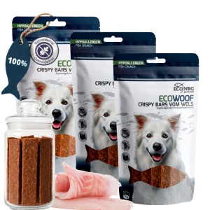Crispy Bars aus Wels | 3x125g | Belohnung für den Hund
