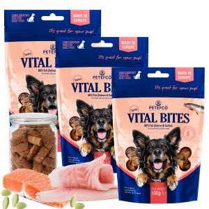 PETEFCO | VITAL BITES | 80% FISCH | 3x100g | Belohnung für den Hund