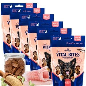 PETEFCO | VITAL BITES | 80% Fish | 6x100g | recompensa pentru caini