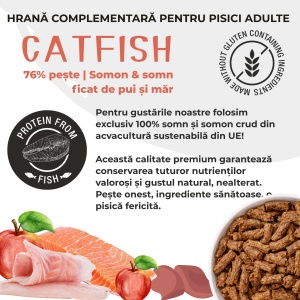 CATFISH | Wels & Lachs mit Hühnerleber und Apfel | 100g | 76 % FISCH - Img 4