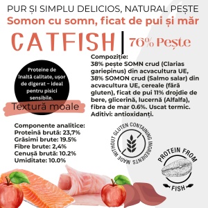 CATFISH | Wels & Lachs mit Hühnerleber und Apfel | 100g | 76 % FISCH - Img 2