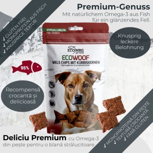 Wels Chips mit Kürbiskernen | 125g | Belohnung für den Hund - Img 3