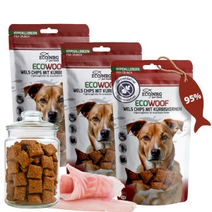 Wels Chips mit Kürbiskernen  | 3x125g | Belohnung für den Hund