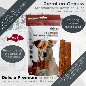 Crispy Bars cu semințe de dovleac | 3x125g | recompensa pentru caini - Img 4