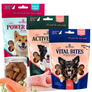 PETEFCO | TRIPLE BITES  | 80% FISCH | 3x100g | Belohnung für den Hund