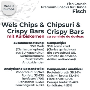 Wels Chips mit Kürbiskernen  | 3x125g | Belohnung für den Hund - Img 4