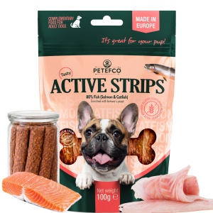PETEFCO | ACTIVE STRIPS | 80% Fish | 100g | recompensa pentru caini