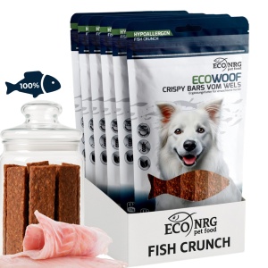 Crispy Bars vom Wels | 6 x 125g | Belohnung für den Hund