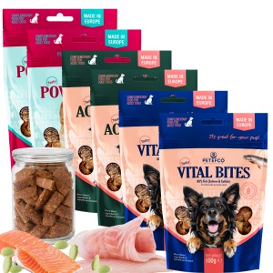 PETEFCO | TRIPLE BITES  | 80% FISCH | 6x100g | Belohnung für den Hund