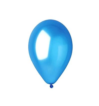Baloane colorate Gemar - culori metalizate 26 cm, set 100 buc. - Albastru