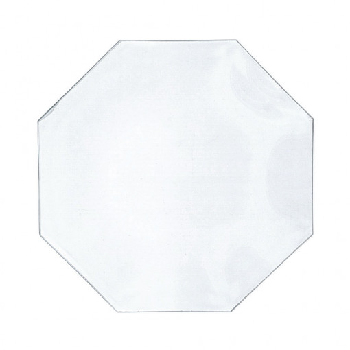 Farfurie din sticla de forma octogonala, 23 cm