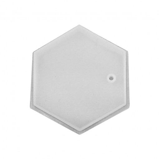 Forma profesionala de turnat din silicon transparent - hexagon, 8 cm