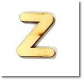 Litera din lemn - litera Z (pret/buc)