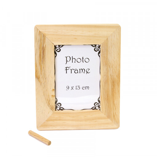 Rama foto din lemn cu colturi rotunjite, pentru poze de 12 x 8 cm