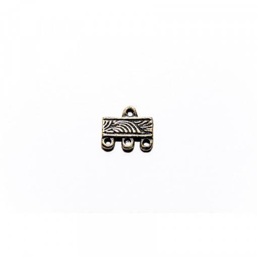 Set 10 distantiere multisir din metal - 3 gauri, 1.2 x 1 cm
