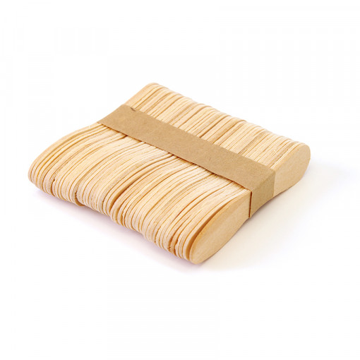 Set 50 spatule lemn, 7.5 x 1 cm - tip piscoturi