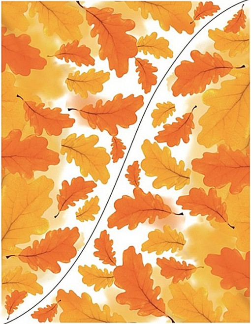 Sticker pentru colt geam cu motiv toamna - frunze de fag, 42 x 30 cm
