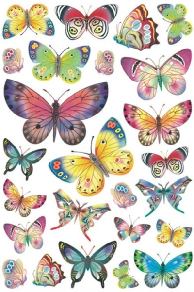 Sticker perete cu scop decorativ - fluturi colorati 1