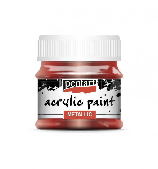 Vopsea acrilica metalizata Pentart 50ml - Bordo