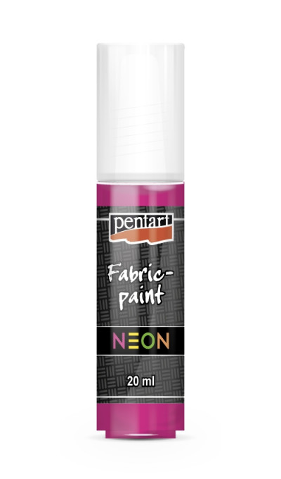 Vopsea pentru textile Pentart 20ml - culori Neon - Roz NEON