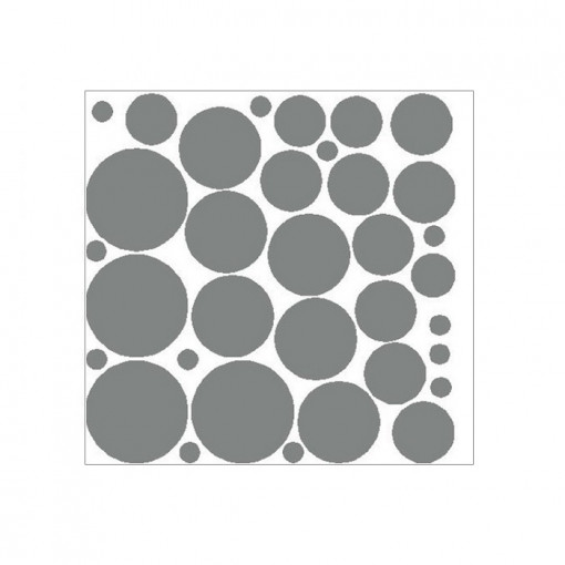Autocolant perete folie - Buline argintii (50x45 cm)