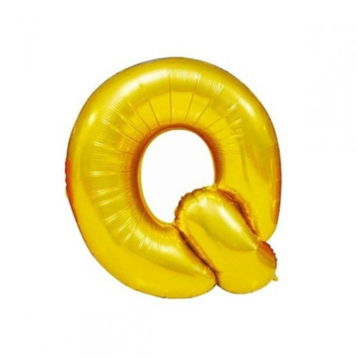 Baloane folie 16" (41cm) auriu litera Q