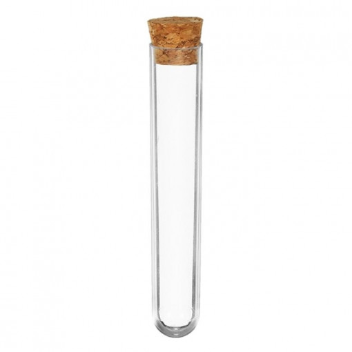 Eprubeta din sticla cu dop de pluta (12 cm)