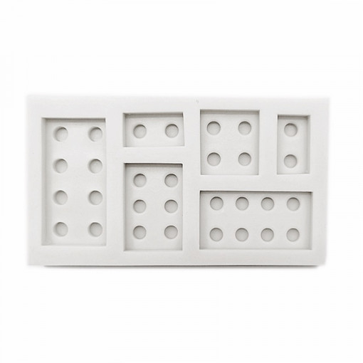 Forma de turnat / modelat din silicon DIY - cuburi LEGO, 10.5 x 6 x 1.4 cm