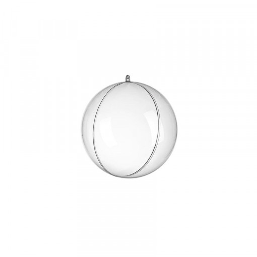 Glob transparent din plastic cu separator, 8 cm