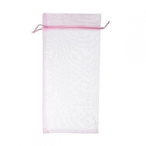 Saculet organza - roz, set 3 buc (13 x 27cm)