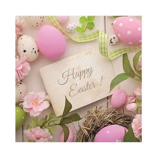 Set 20 servetele din hartie de Pasti - Happy Easter, 33 x 33 cm