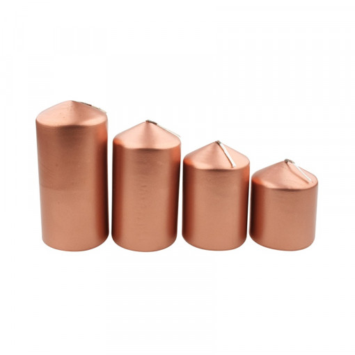Set 4 lumanari bronz pentru Advent, 50-75-90-105 x 60 mm