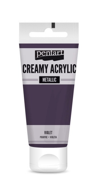 Vopsea acrilica cremoasa metalizata Pentart 60 ml - Violet