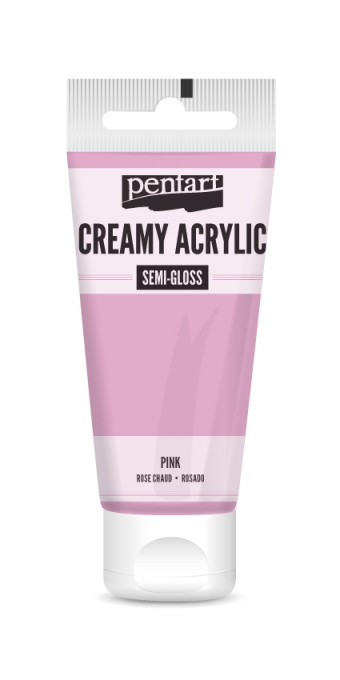 Vopsea acrilica cremoasa semilucioasa Pentart 60 ml - Pink