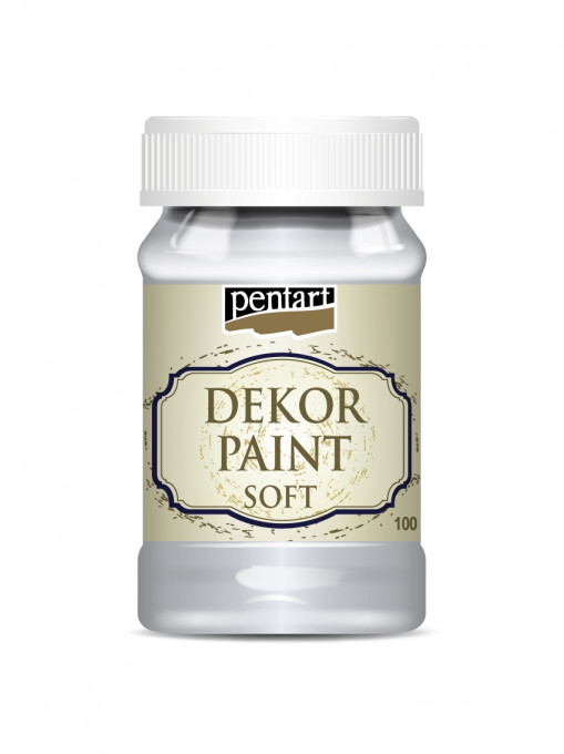 Vopsea decorativa soft Pentart 100ml - Alb murdar