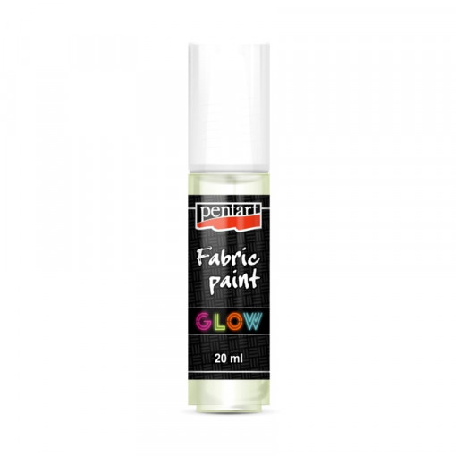 Vopsea pentru textile 3D Glow in the dark Pentart 20 ml - Verde pal