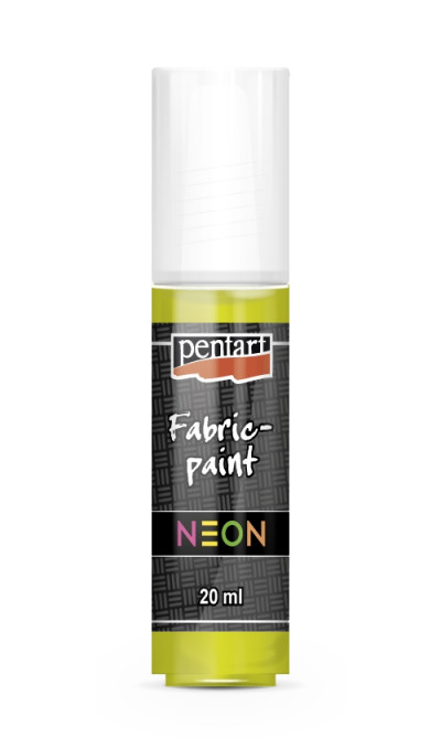 Vopsea pentru textile Pentart 20ml - culori Neon - Galben NEON