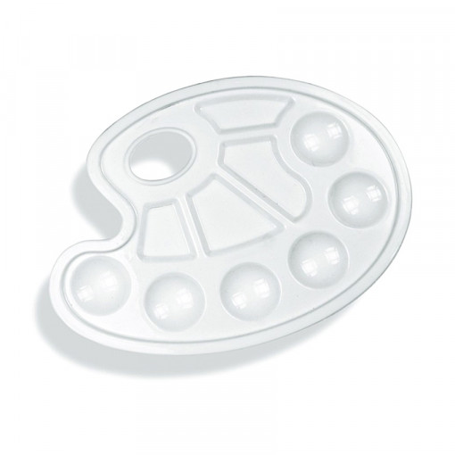 Paleta pentru pictura din plastic calitativ - 10 compartimente