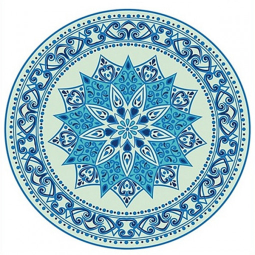 Sticker geam - mandala albastru, 30 x 30 cm