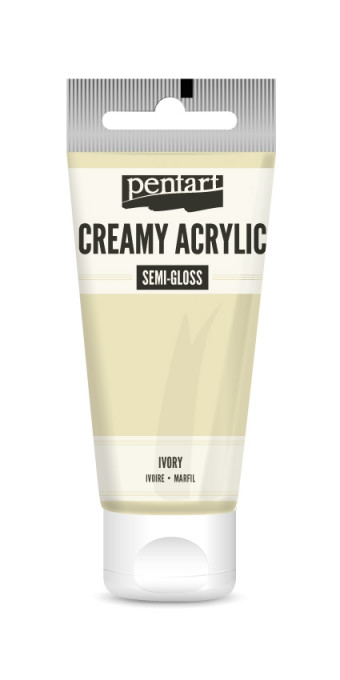 Vopsea acrilica cremoasa semilucioasa Pentart 60 ml - Ivoriu