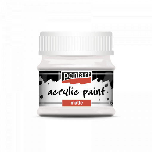 Vopsea acrilica mata Pentart 50 ml - Alb murdar
