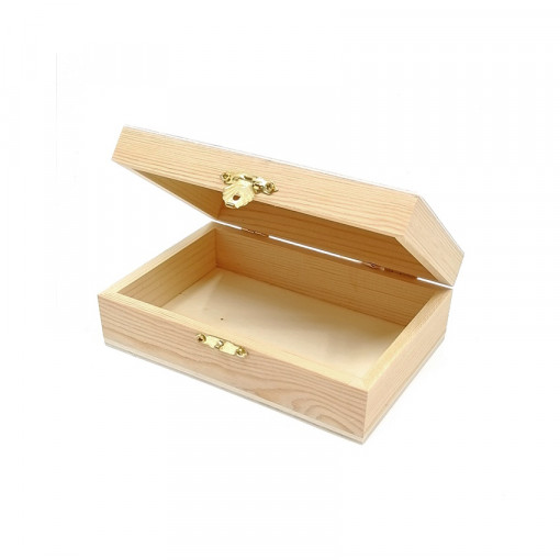 Cutie din lemn placaj fara compartimentare, 15 x 10 x 5 cm