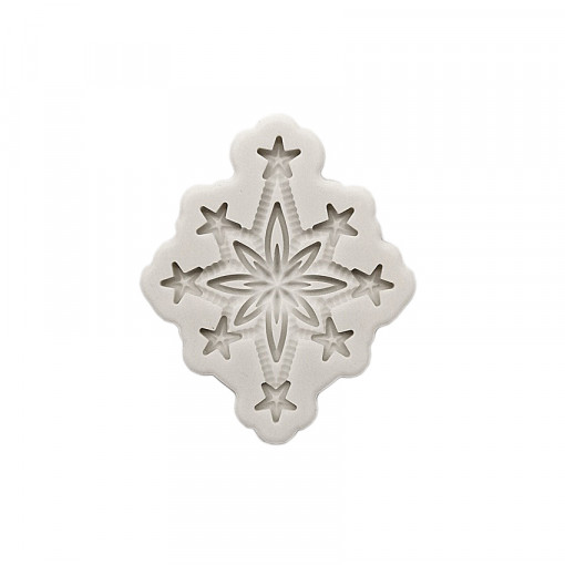 Forma de turnat / modelat din silicon DIY - stea cu varfuri stelate, 8.6 x 6.8 x 0.9 cm