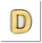 Litera din lemn - litera D (pret/buc)