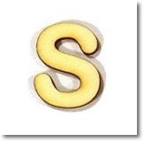 Litera din lemn - litera S (pret/buc)