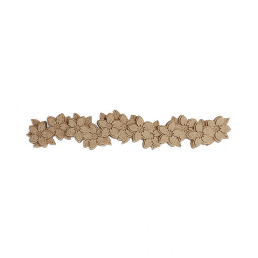 Ornament din lemn termoplastic - sirag floare, 14 x 2 cm