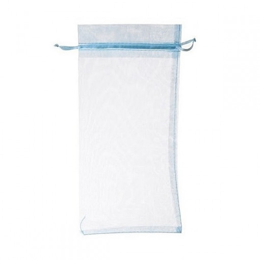 Saculet organza - albastru, set 3 buc (13 x 27cm)