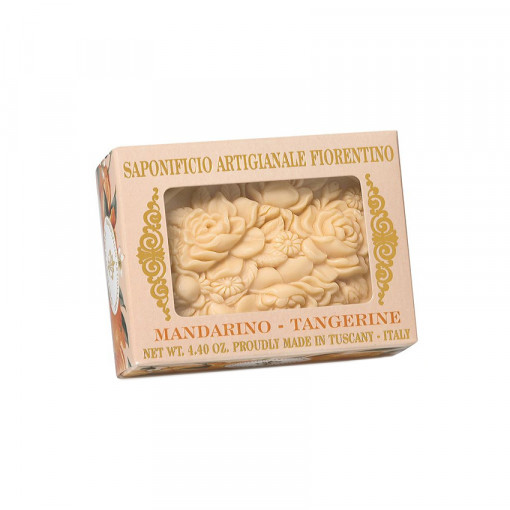 Sapun "Boticelli" din Toscana, parfum de mandarina - 125 g, in cutie cu fereastra