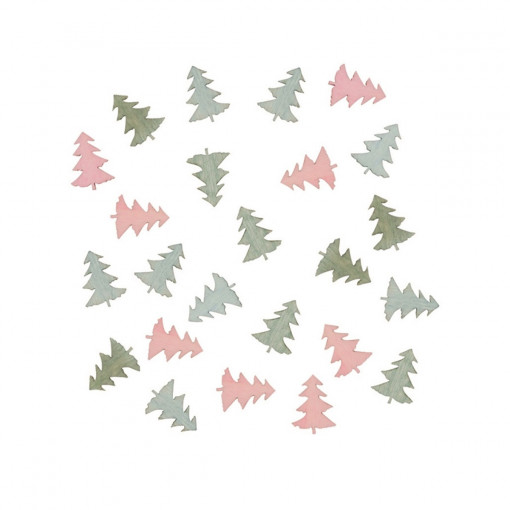 Set 24 braduleti mini colorati din lemn, 2 cm
