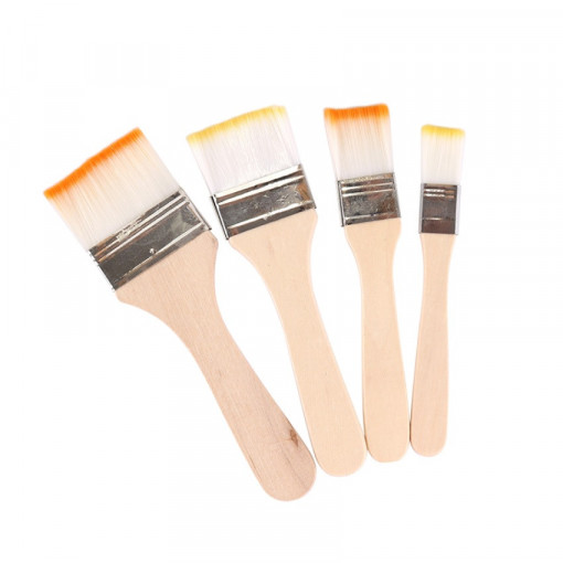 Set 4 pensule sintetice late, varfuri 2 - 4 - 6 - 8 cm